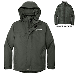 PORT AUTHORITY 3-IN-1 HERRINGBONE PARKA